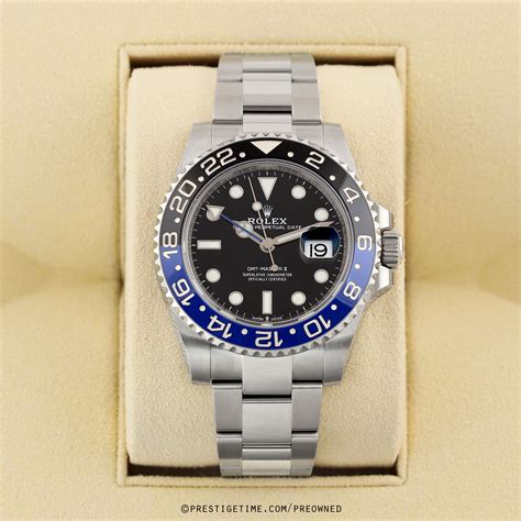 pre-owned rolex gmt master ii batman 126710blnr oyster|Rolex Oyster Perpetual GMT.